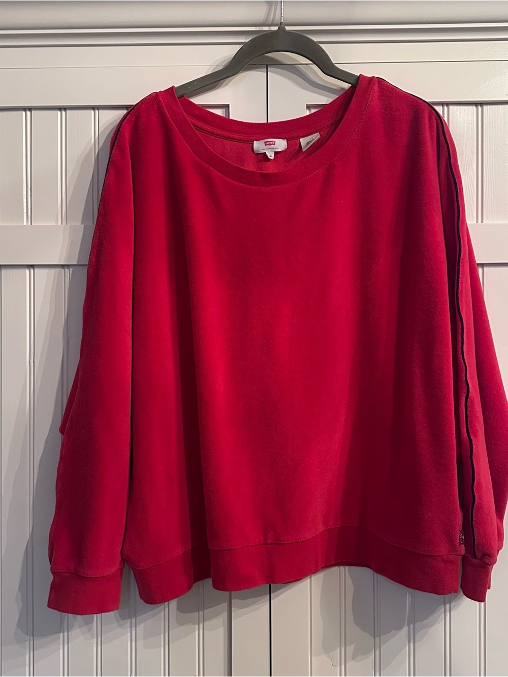 Levi's Red Sweatshirt Dolman Sleeve Crewneck Tee Size XXL